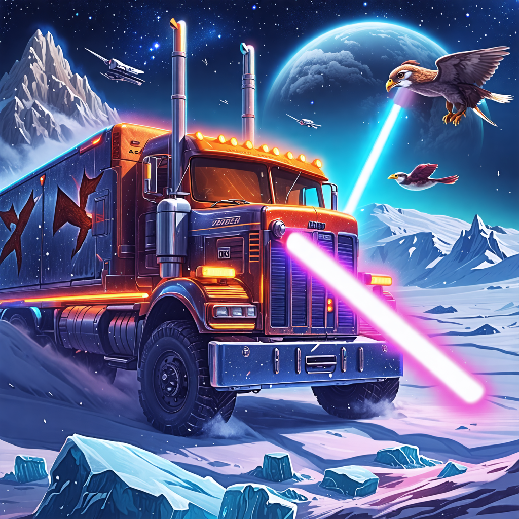 lightsaber, truck, gameboy, eye, bread, ice skate, meteor, duck, falcon, egg